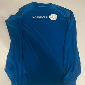Under Armour Blue Baseball Graphic Shirt Size youth XL